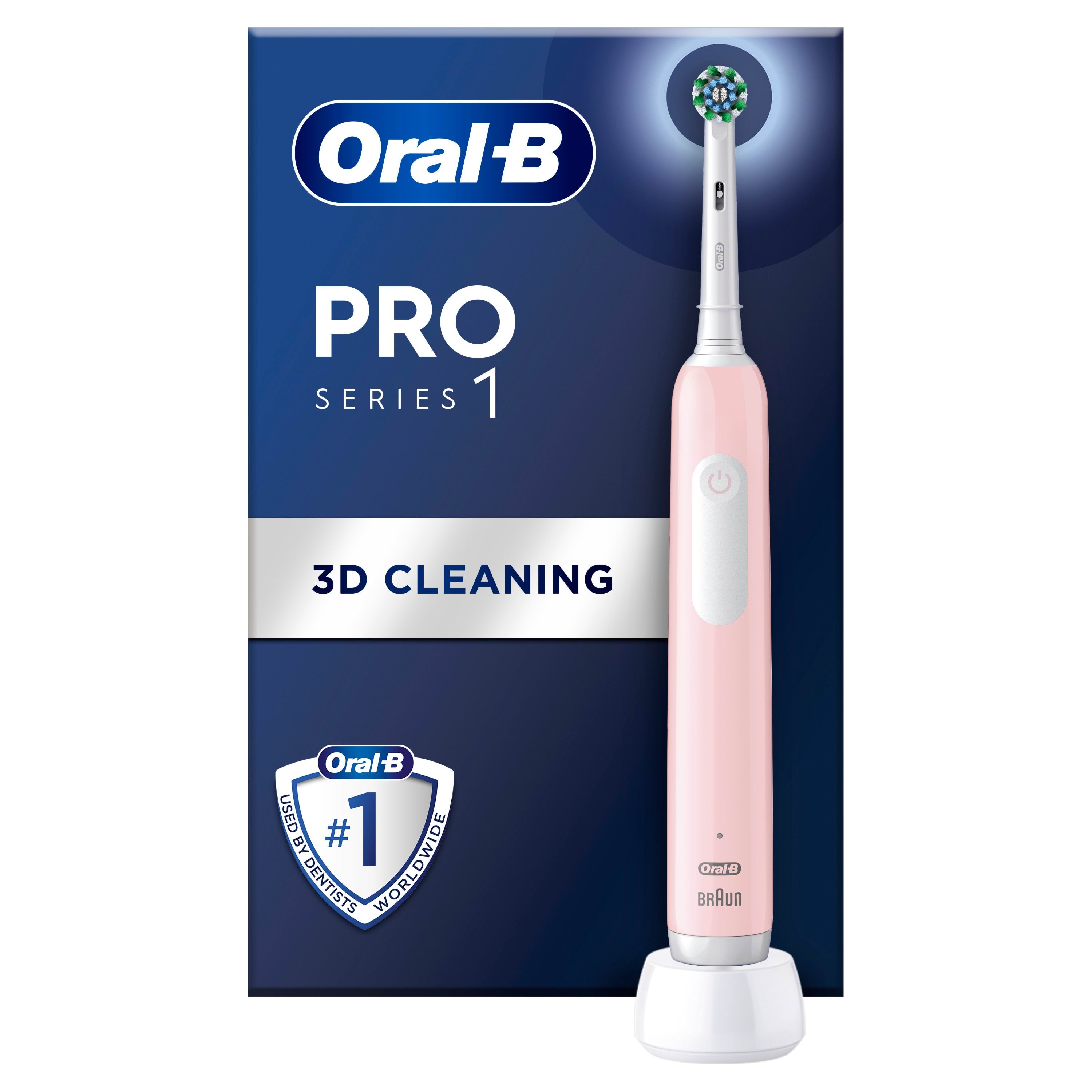 Oral-b Elektrische Zahnbürste Pro1 Pink + Extra Brush Head - Elektrische Zahnbuersten 8006540771501
