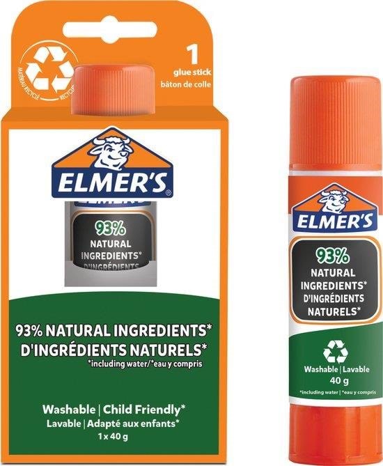 Elmer's Ökologische Klebestifte | 93% Natürliche Inhaltsstoffe | 100% Recyceltes Plastik | 40 g | 1stück - Kreativ Spiele 2137875