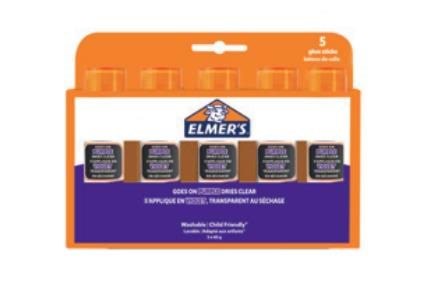 Elmer's Lila Klebestift | Trocknet Klar | 40g | 5stück - Kreativ Spiele