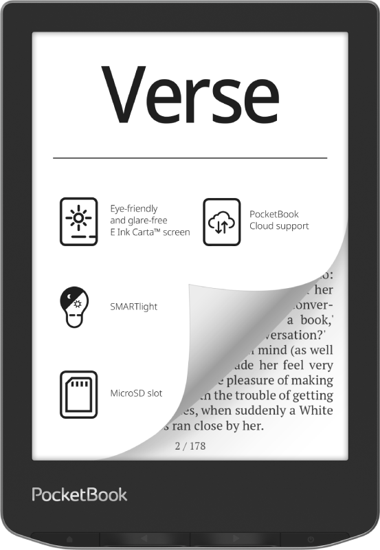 Pocketbook Verse - Mist Grey - Ebook Reader Pb629-m-ww
