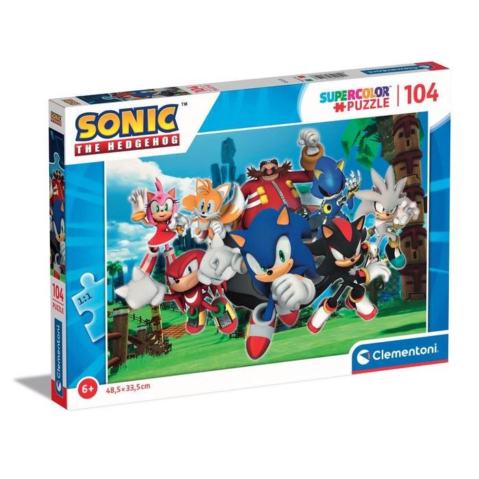Clementoni Puzzle Sonic, 104 Teile, (Super) 2D Puzzles 27159