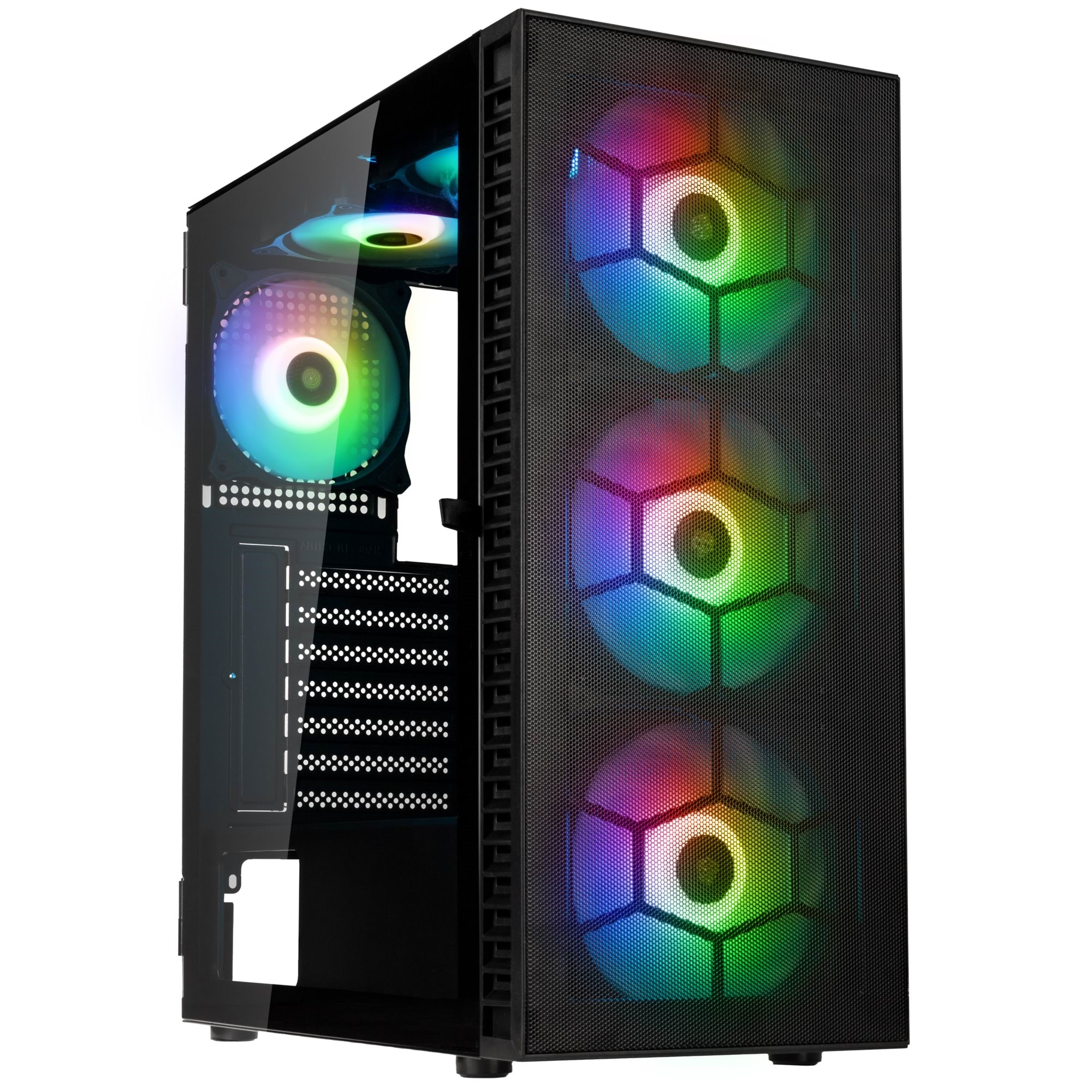 Kolink Observatory HF Mesh Argb Midi Tower Case - Black - Gehäuse - Desktop - Schwarz - Gehaeuse Pgw-ch-kol-110