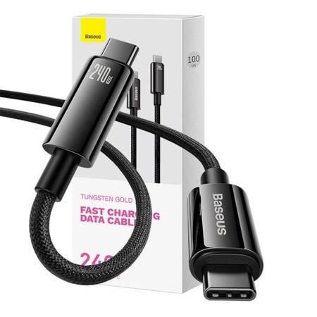 Baseus Usb-c to Usb-c Cable Tungsten Gold 240w 1m (Black) - Usb Kabel Schwarz Cawj040001