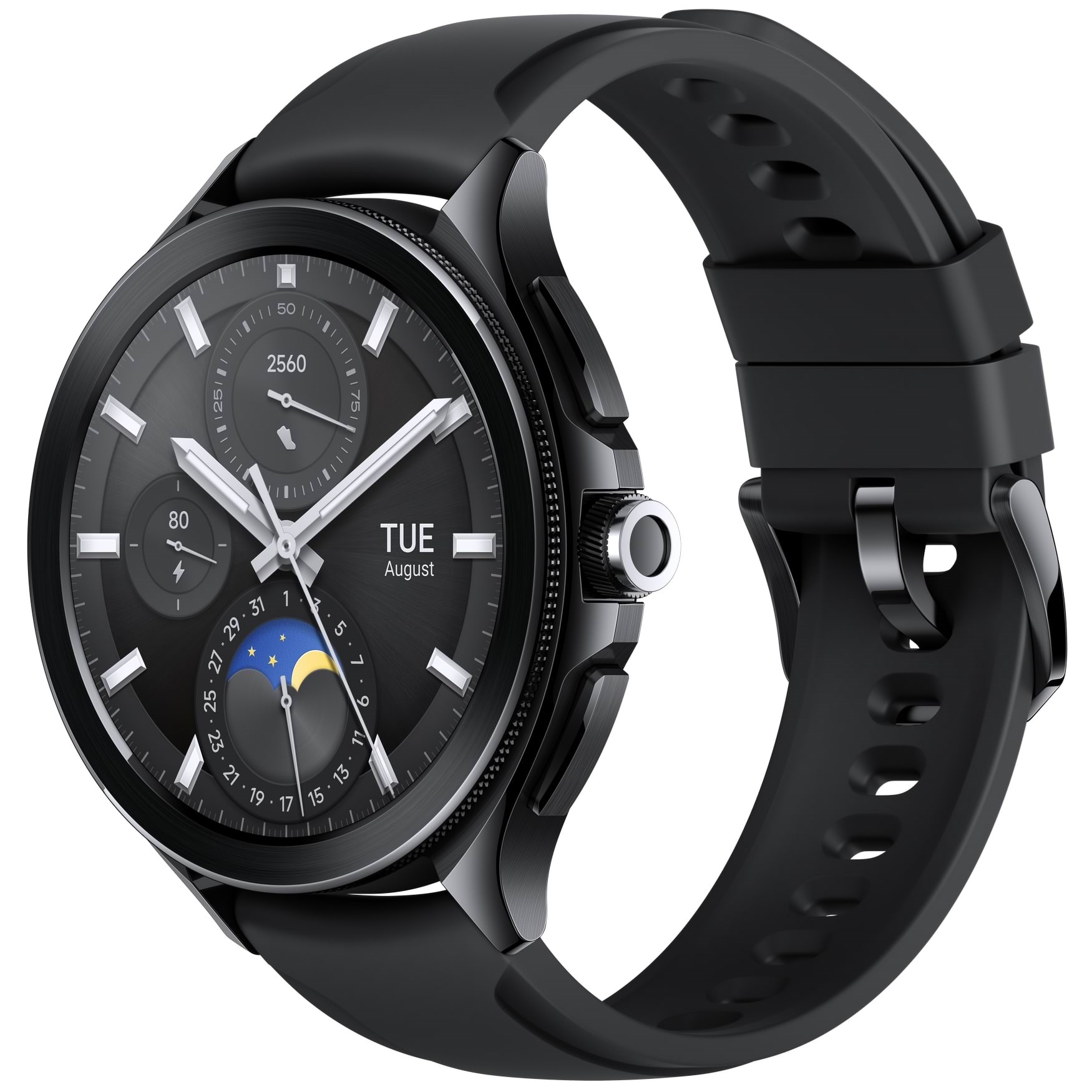 Xiaomi Watch 2 Pro - Schwarzes Gehäuse Mit Schwarzem Fluorkautschukarmband - Smartwatches Pulsuhren Sportuhren Schrittzaehler