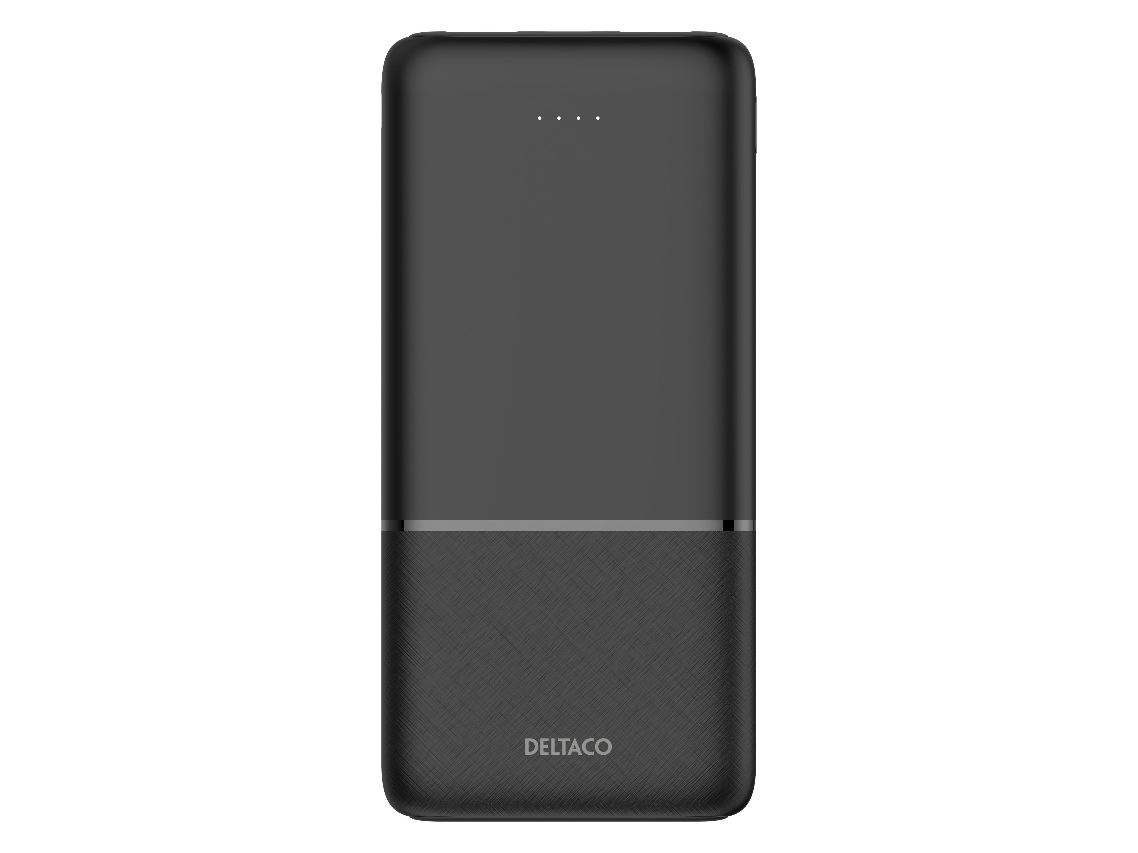 Deltaco Pb-c1007 Powerbank | 2x Usb-a + 1x Usb-c | PD | Black - 10000 Mah - Powerbank Akku