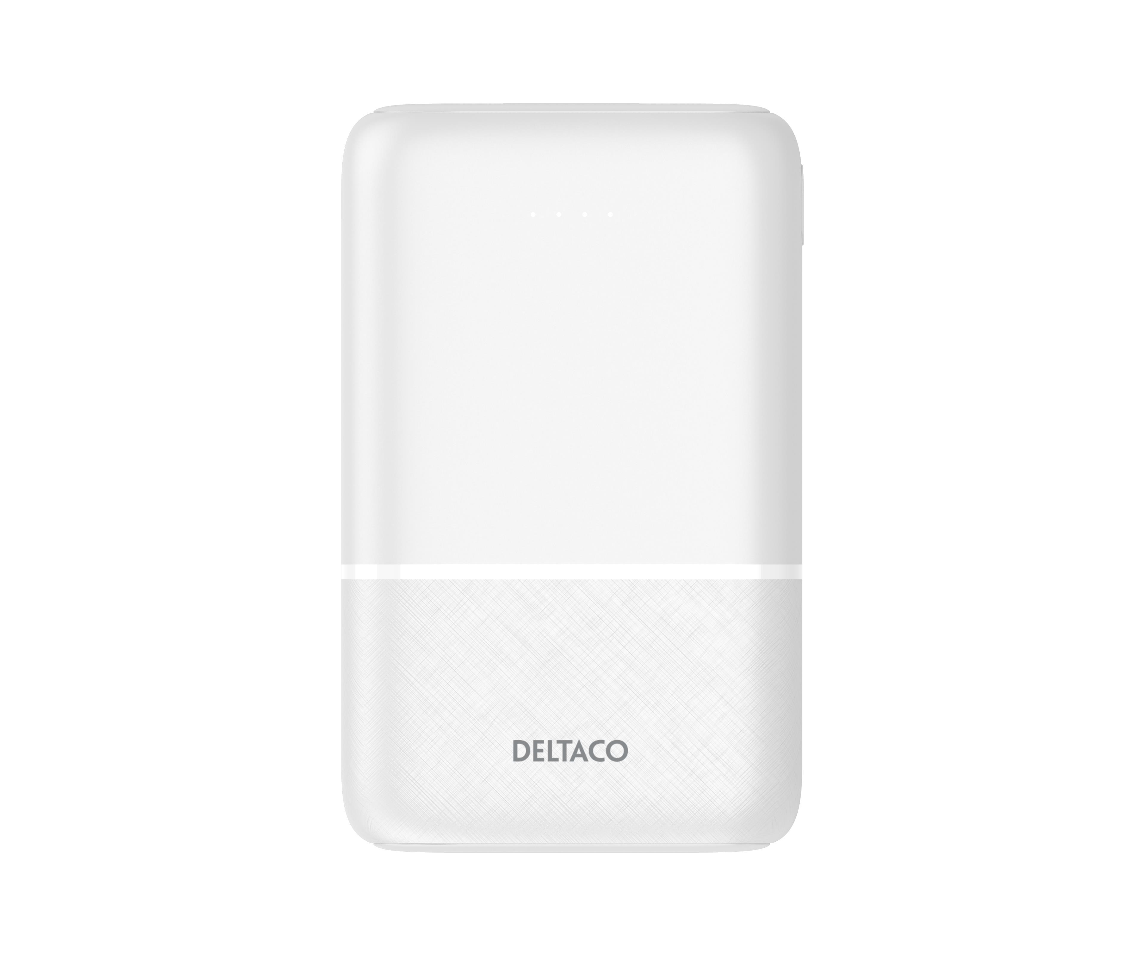 Deltaco Pb-c1005 Powerbank | 2x Usb-a | 1x Usb-c | White - 10000 Mah - Powerbank Akku Weiß