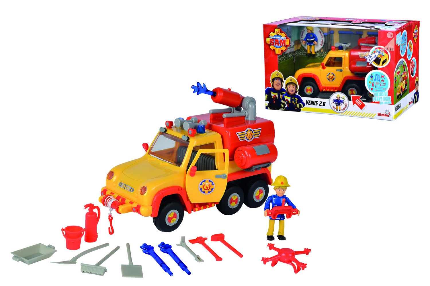 Simba Sam Fire Engine Venus 2.0 Incl. Figurine - Spielzeugauto