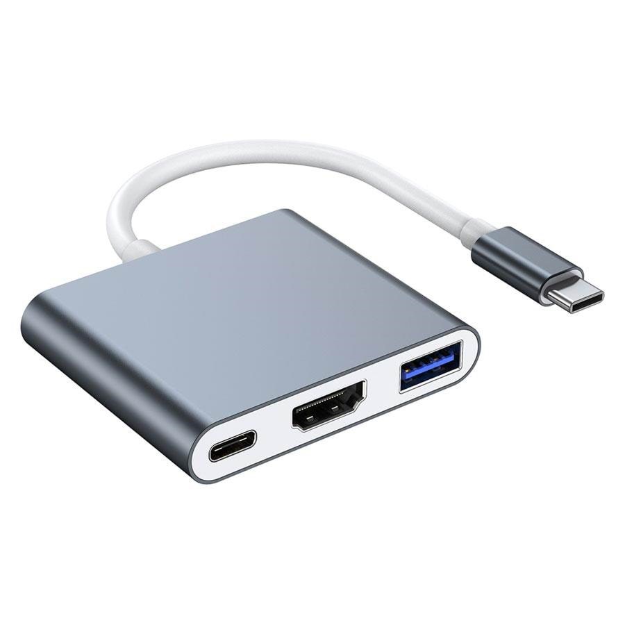 Lippa 3-in-1 87w Usb-c PD 4K Hdmi Hub Usb-hubs - Usb 2.0 - 3 - Grau - Usb Hubs Lpgq22h122