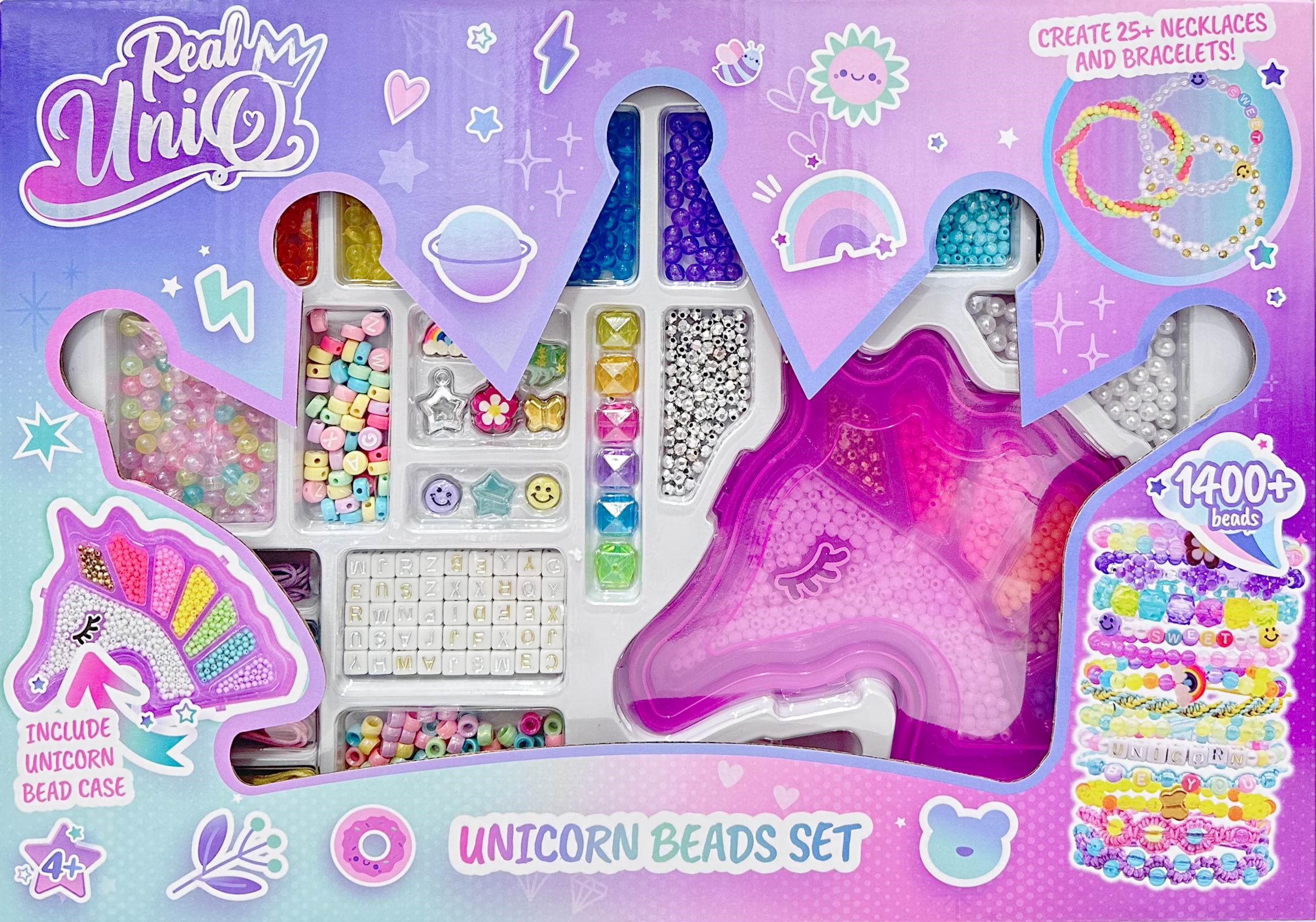 Real Uniq Unicorn Beads Set - Kreativ Spiele