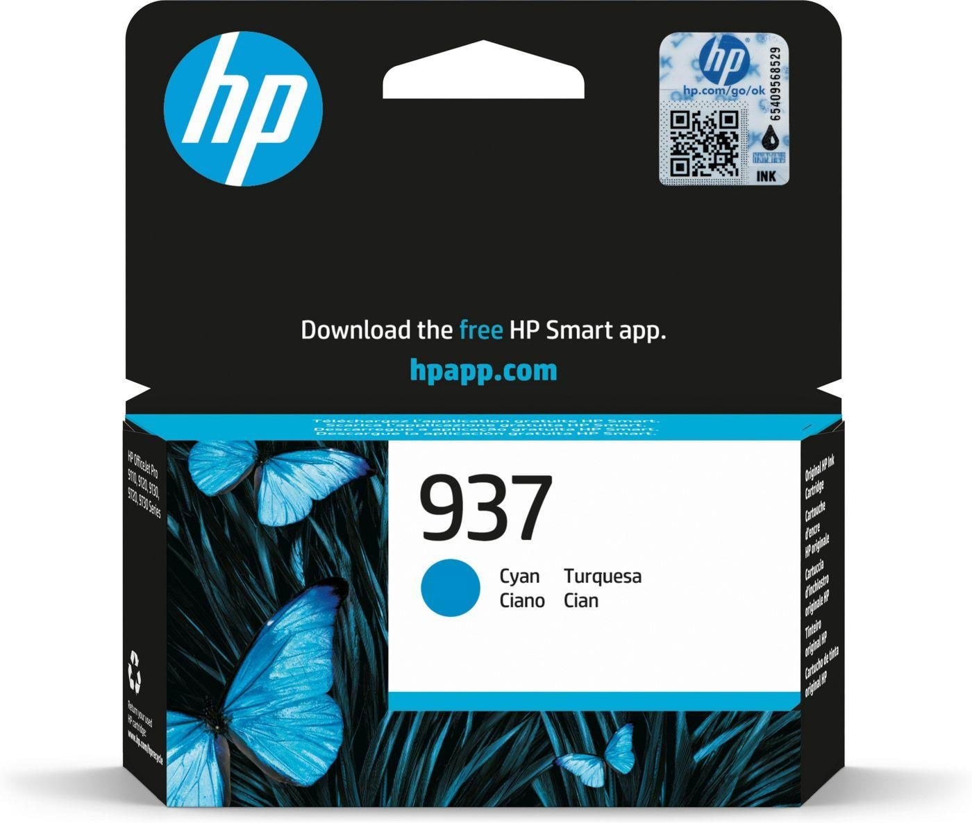 HP 937 / 4s6w2ne - Cyan Ink - Druckerzubehoer Tinte Toner