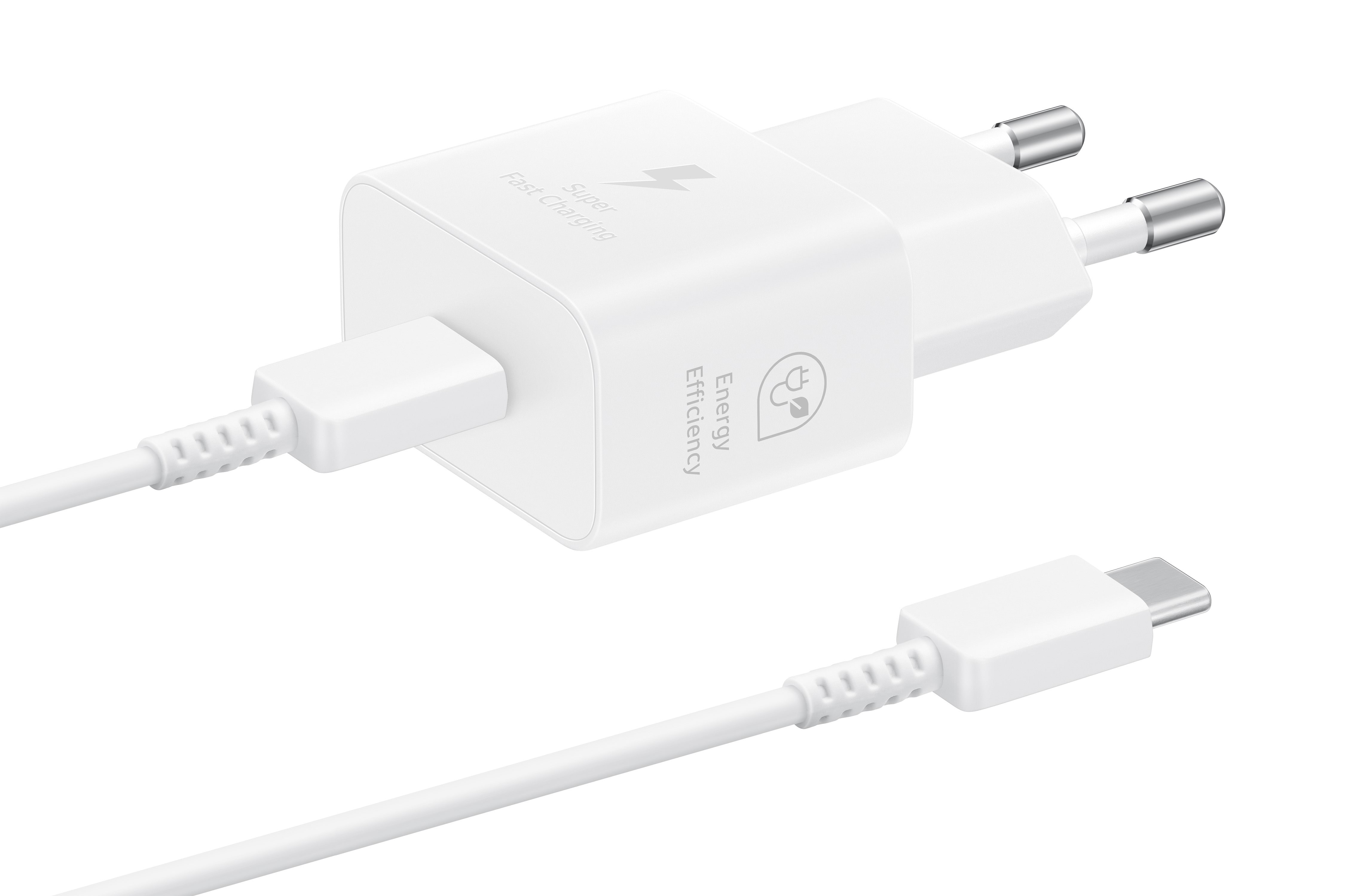 Samsung 25w Usb-c Gan Power Adapter (Incl. Cable) - White - Handys Adapter Und Ladegeraete