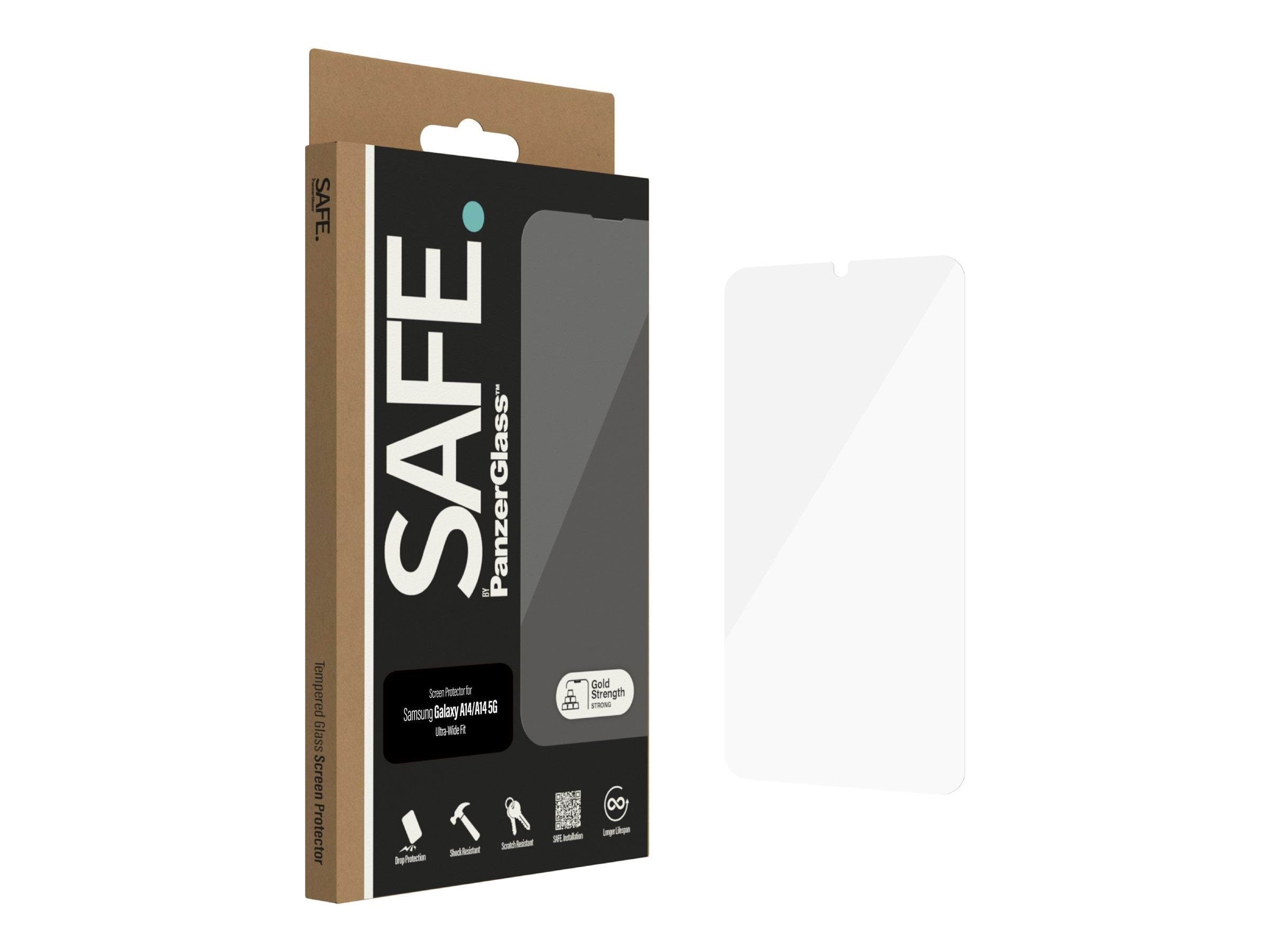 Safe by Panzerglass Screen Protector Samsung Galaxy A14 | A14 5G | Ultra-wide Fit - Handys Schutzfolie Safe95323