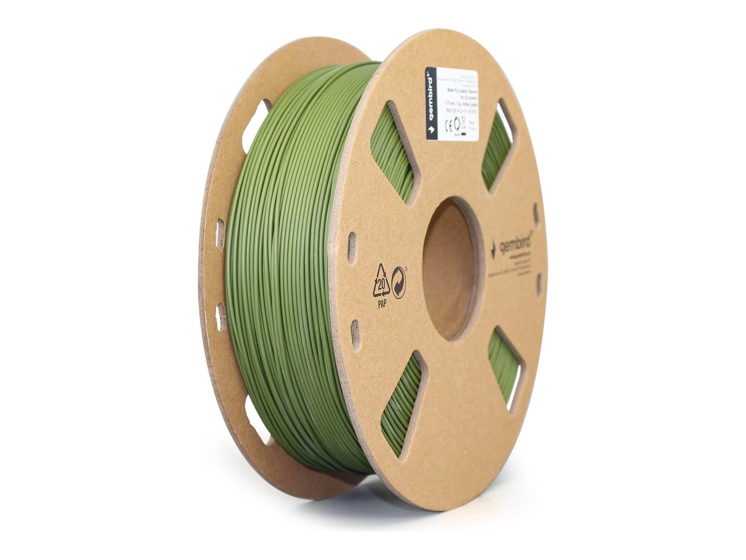 Gembird Pla Matt Filament - Green - 1.75mm ø - 1 kg - Filament 3D Drucker