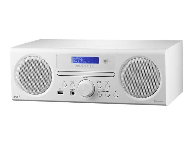 Scansonic Da310 Dab+ m. CD og Bluetooth - Hvid - Micro Mini Systeme Da310hvid