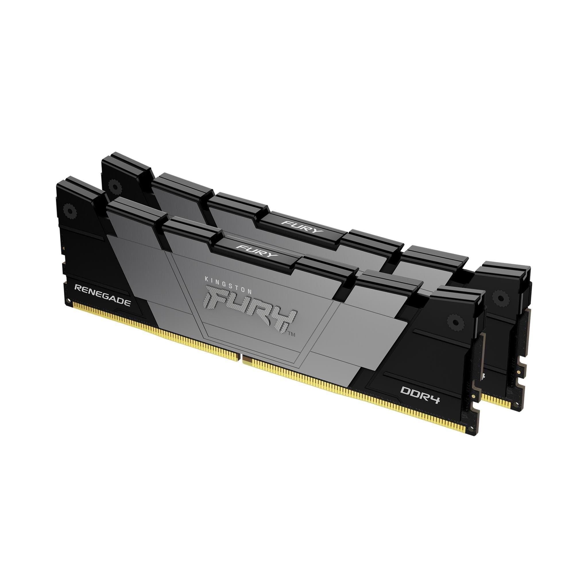Kingston Fury Renegade Ddr4-3600 - 32gb - Cl16 - Dual Channel (2 Pcs) - Intel Xmp - Schwarz - Ram Kf436c16rb12k2/32