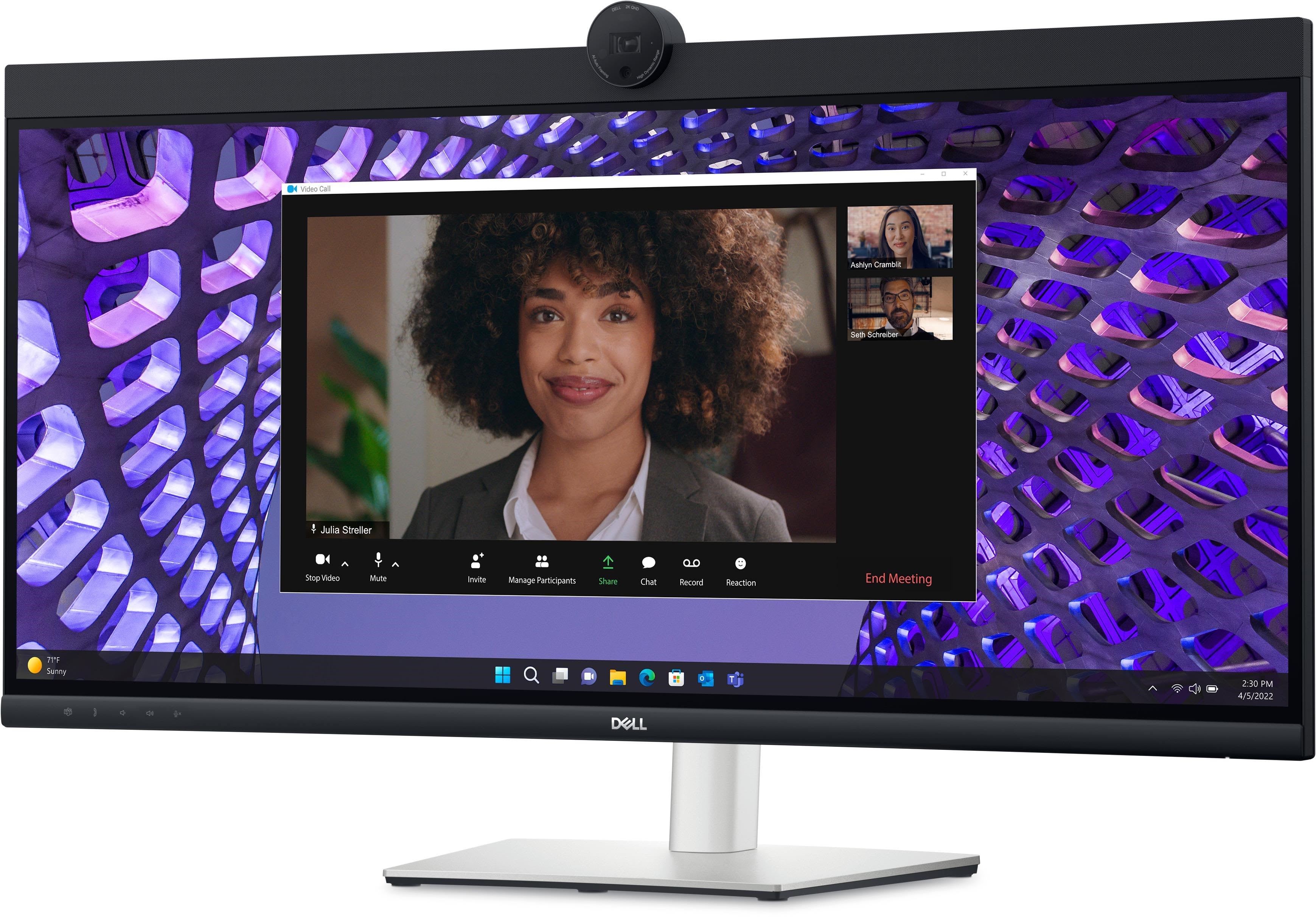 34" Dell P3424web - 3440x1440 (Uwqhd) - 60hz - Ips - 90w Usb-c - Kvm Switch - Bildschirm Black Dell-p3424web
