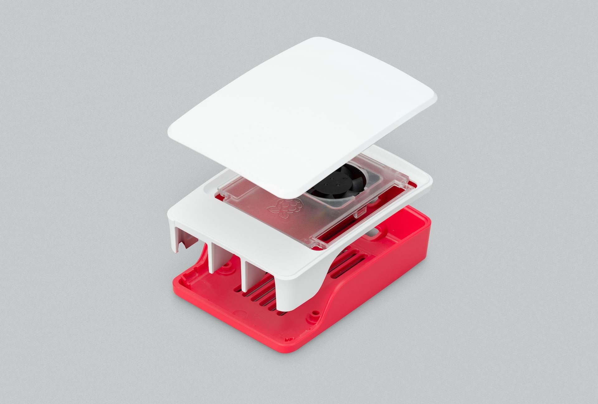 Raspberry Pi 5 Case - Red/white - Gehäuse - Raspberry Pi - Weiß - Gehaeuse
