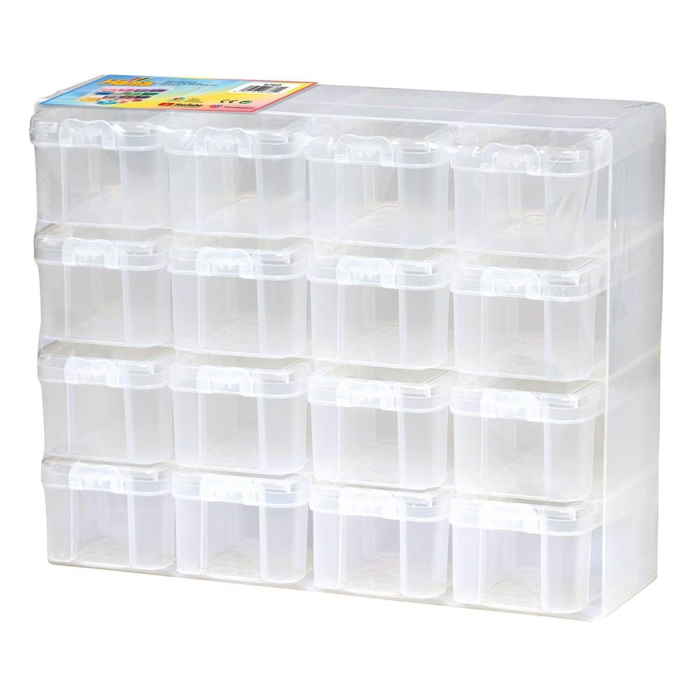 Hama Ironing Beads Storage Box Set With 16 Storage Boxes - Kreativ Spiele
