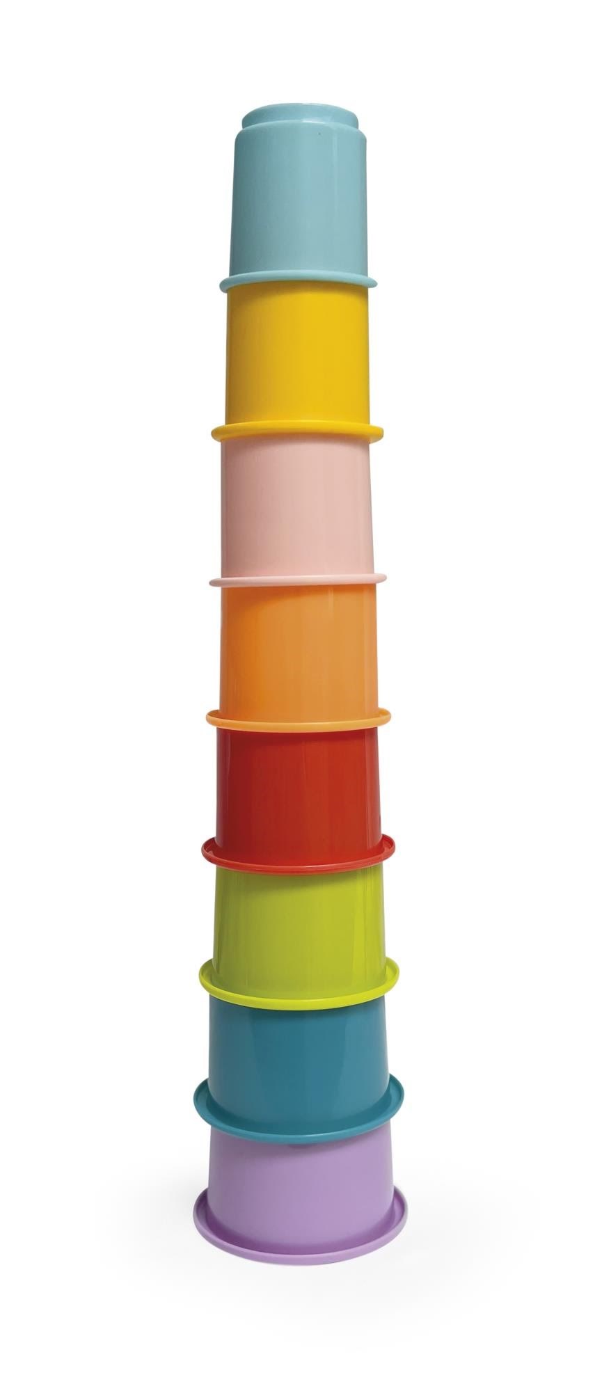 Happy Baby Rainbow Stacking Cups 8 Pcs - Baby Spielzeug