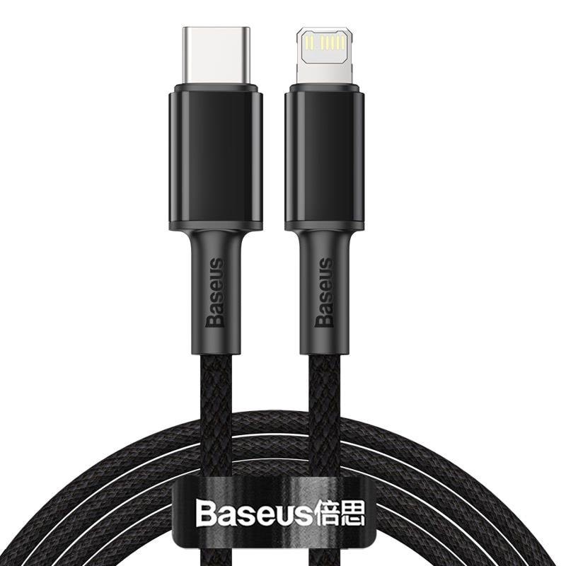 Baseus High Density Braided Cable Type-c to Lightning PD 20w 2m (Black) - Usb Kabel Schwarz Catlgd-a01
