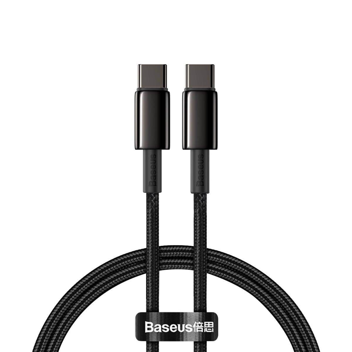 Baseus Tungsten Gold Cable Type-c to Type-c 100w 2m (Black) - Usb Kabel Schwarz Catwj-a01