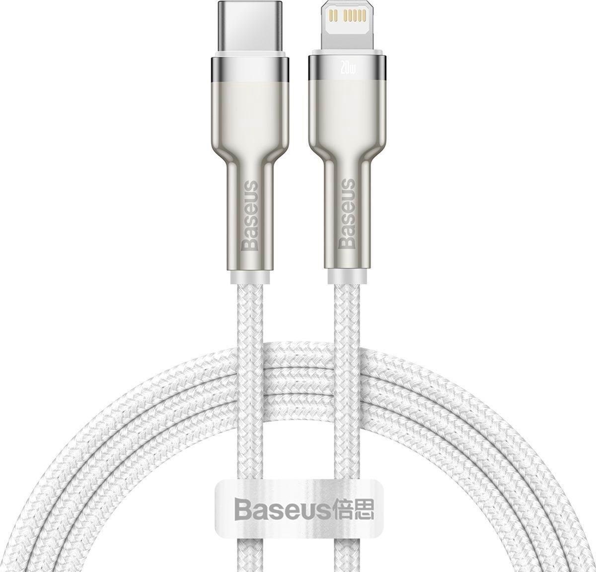 Baseus Usb-c Cable For Lightning Cafule PD 20w 2m (White) - Usb Kabel Weiß Catljk-b02