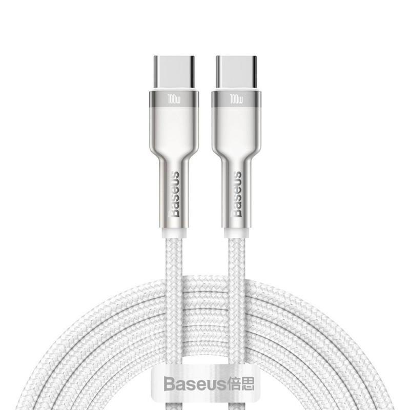 Baseus Cable Usb-c to Usb-c Cafule 100w 2m (White) - Usb Kabel Weiß Catjk-d02