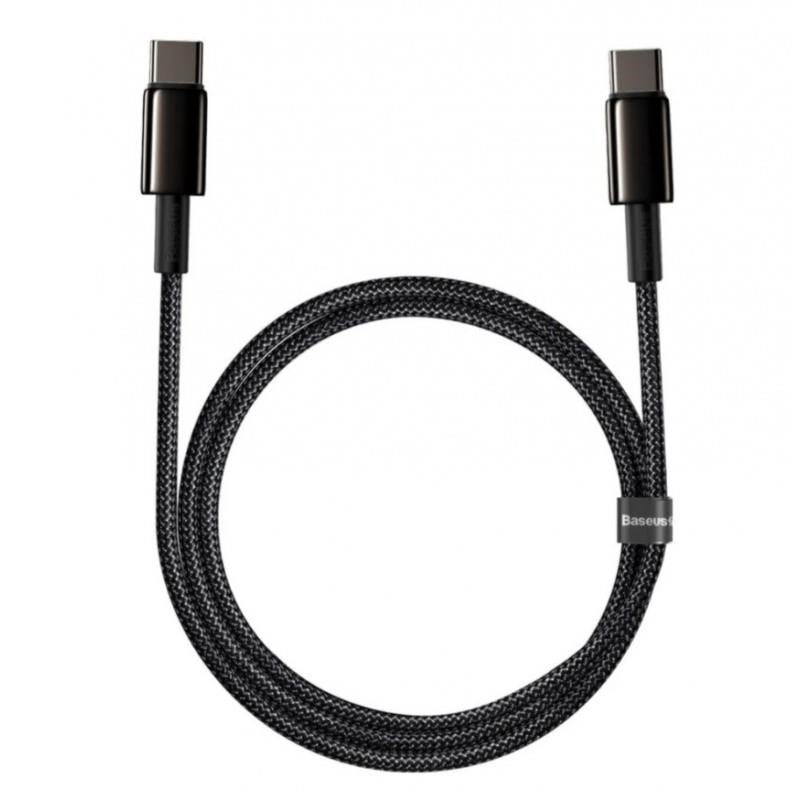 Baseus Tungsten Gold Cable Type-c to Type-c 100w 1m (Black) - Usb Kabel Schwarz Catwj-01
