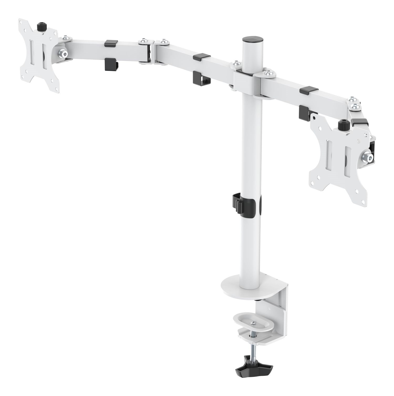 Deltaco Dual Monitor Desk Mount For 13"-32" Screens - Weiß - Monitorhalterung