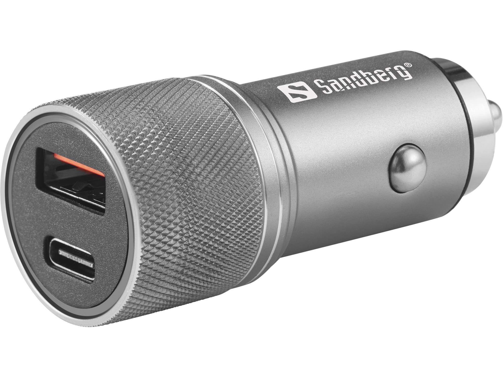 Sandberg Car Charger 1xqc3.0+1xusbc 48w - Handys Adapter Und Ladegeraete 441-50