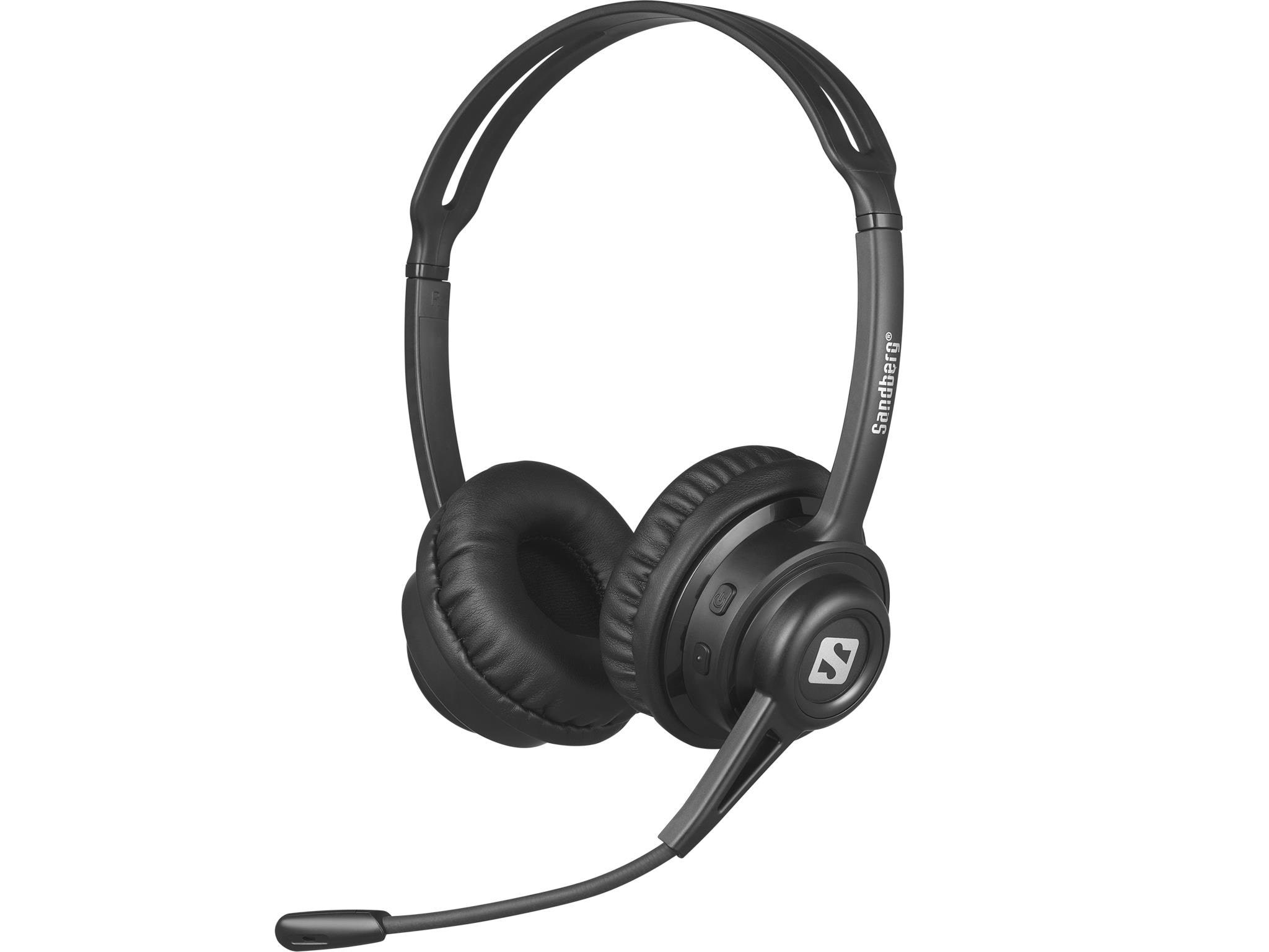 Kopfhörer - Sandberg Bluetooth Headset Anc+Enc - Kopfhoerer/headsets Schwarz 126-44