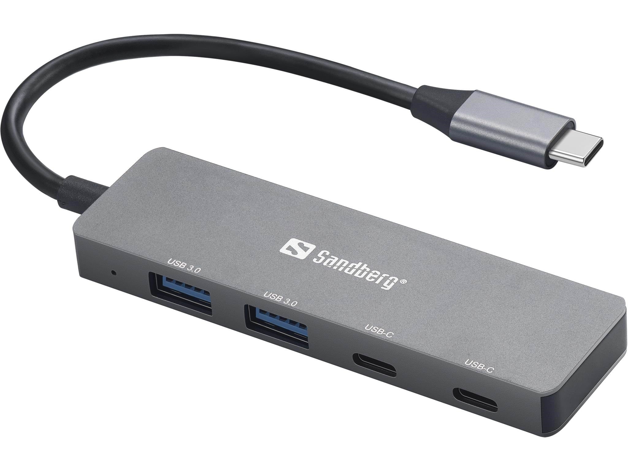 Sandberg 4-port Usb Hub Usb-hubs - Usb 3.0 - 4 - Grau - Usb Hubs 136-50