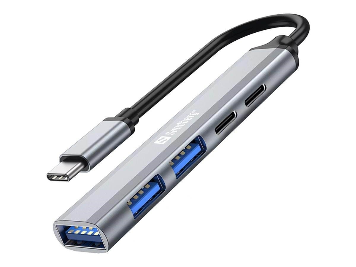 Sandberg Usb-c Multi-usb Hub Usb-hubs - 5 - Silber - Usb Hubs 336-50