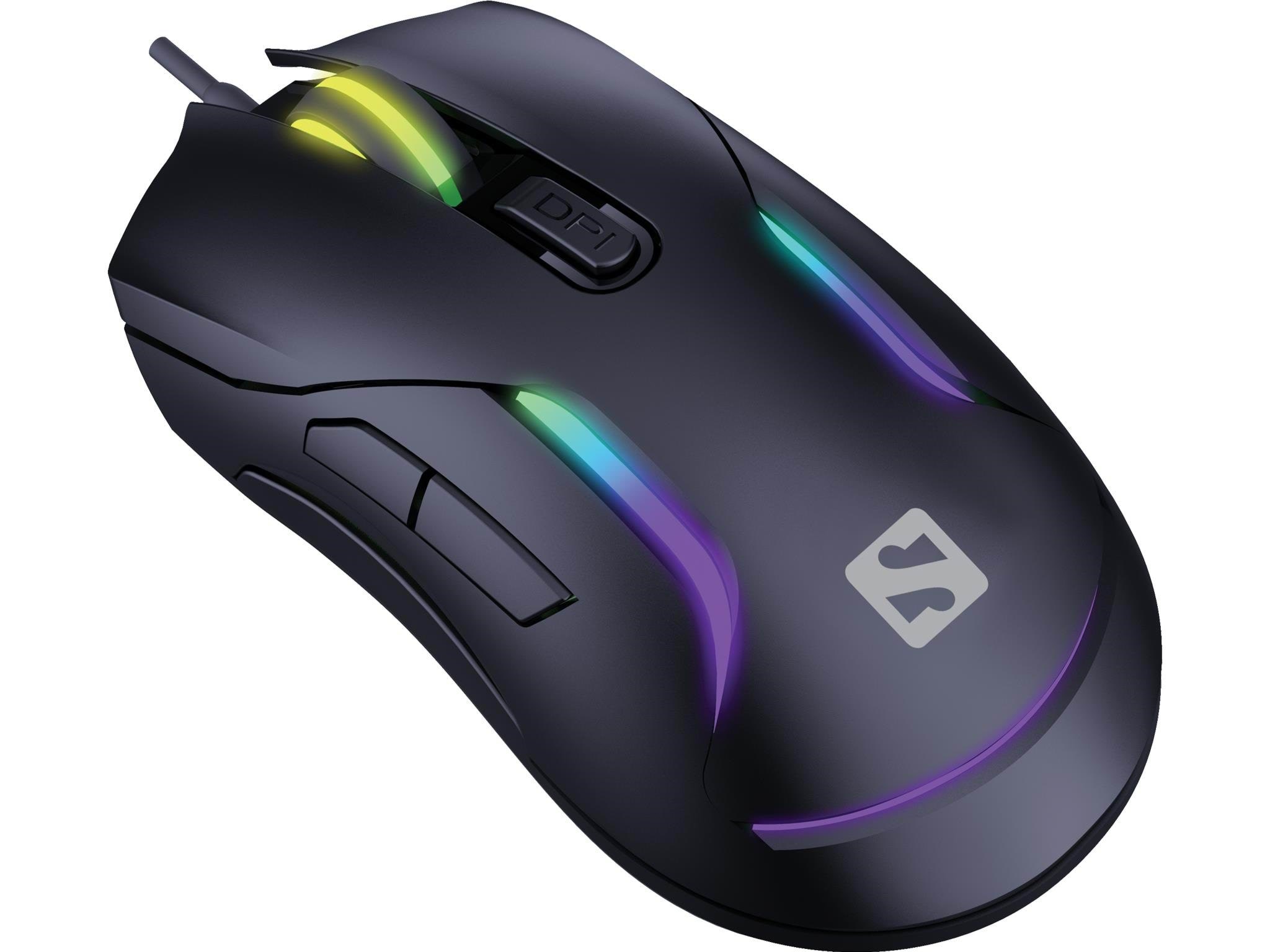 Sandberg Lightflow 6D - Gaming Maus (Schwarz)