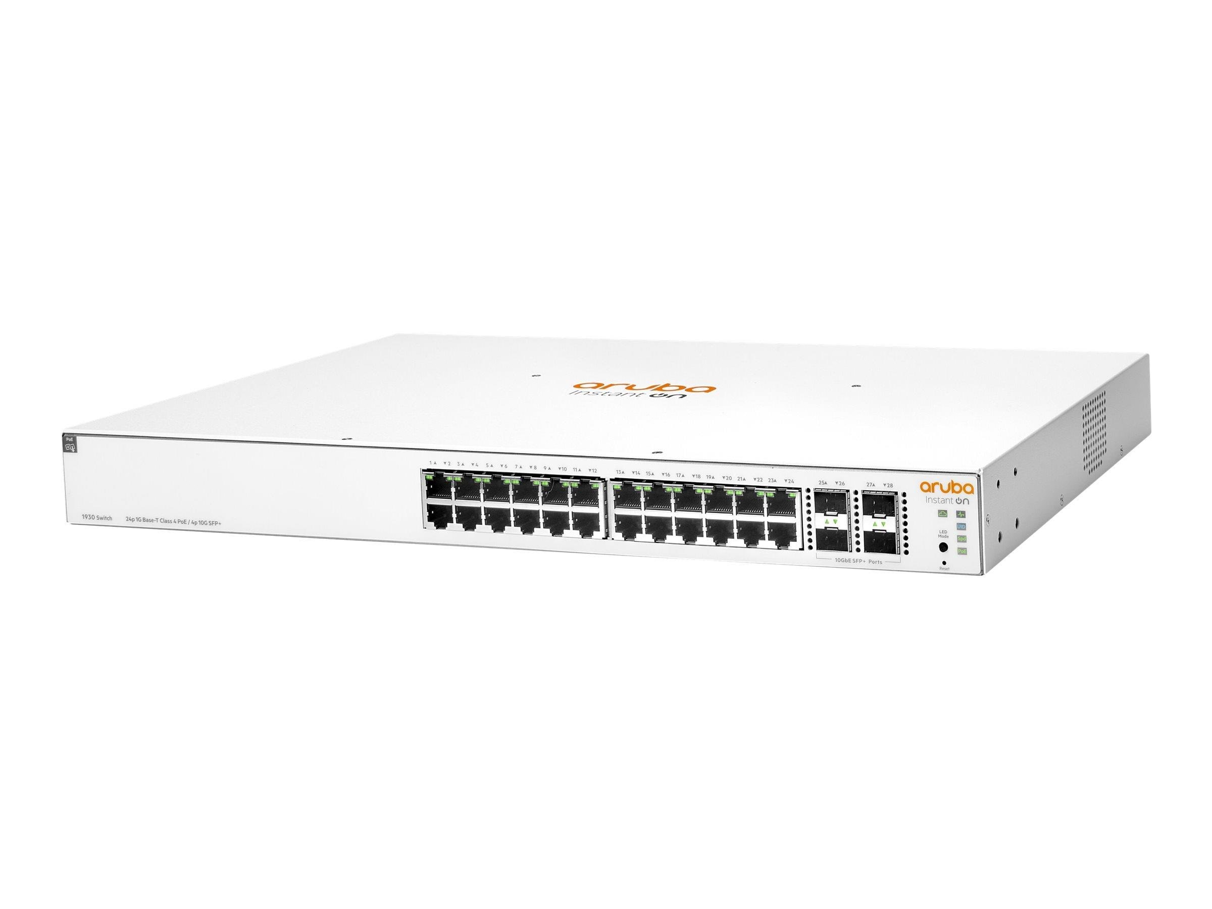 Hewlett Packard Enterprise Aruba Instant On 1930 24g Class4 Poe 4sfp/sfp+ 195w Switch - Switches Jl683b#Abb