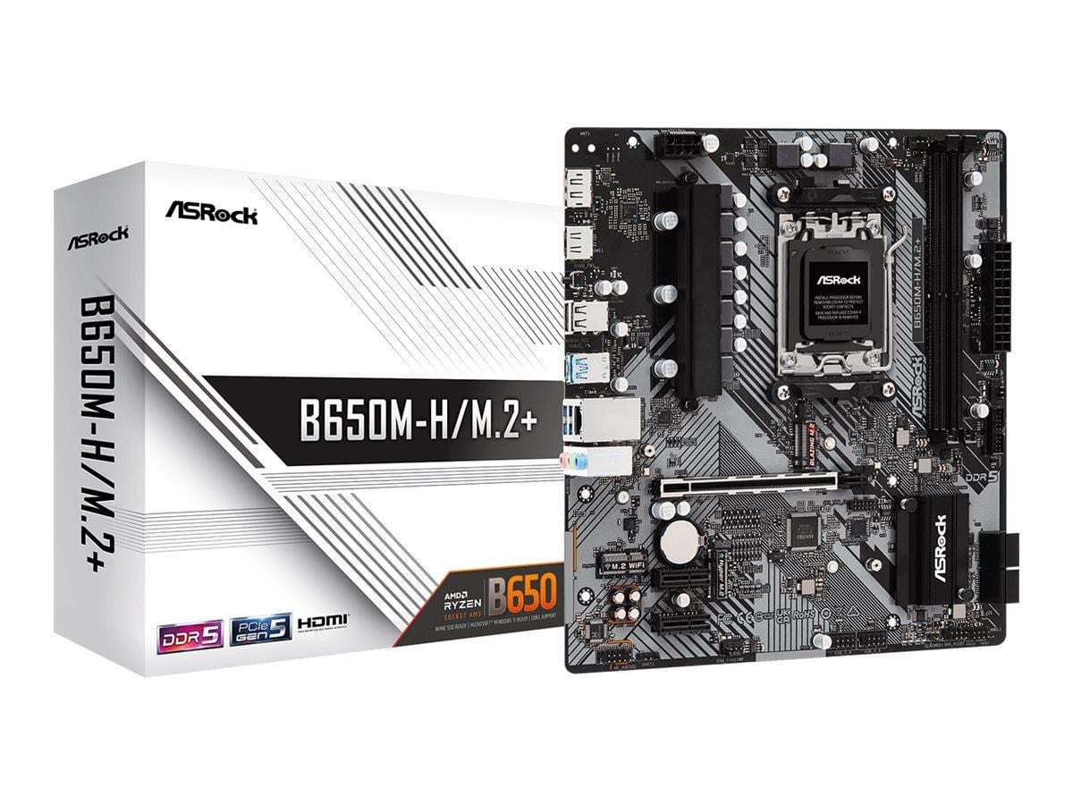 Asrock B650m-h/m.2+ Mainboard - Amd B650 - Amd Am5 - Ddr5 Ram - Micro-atx