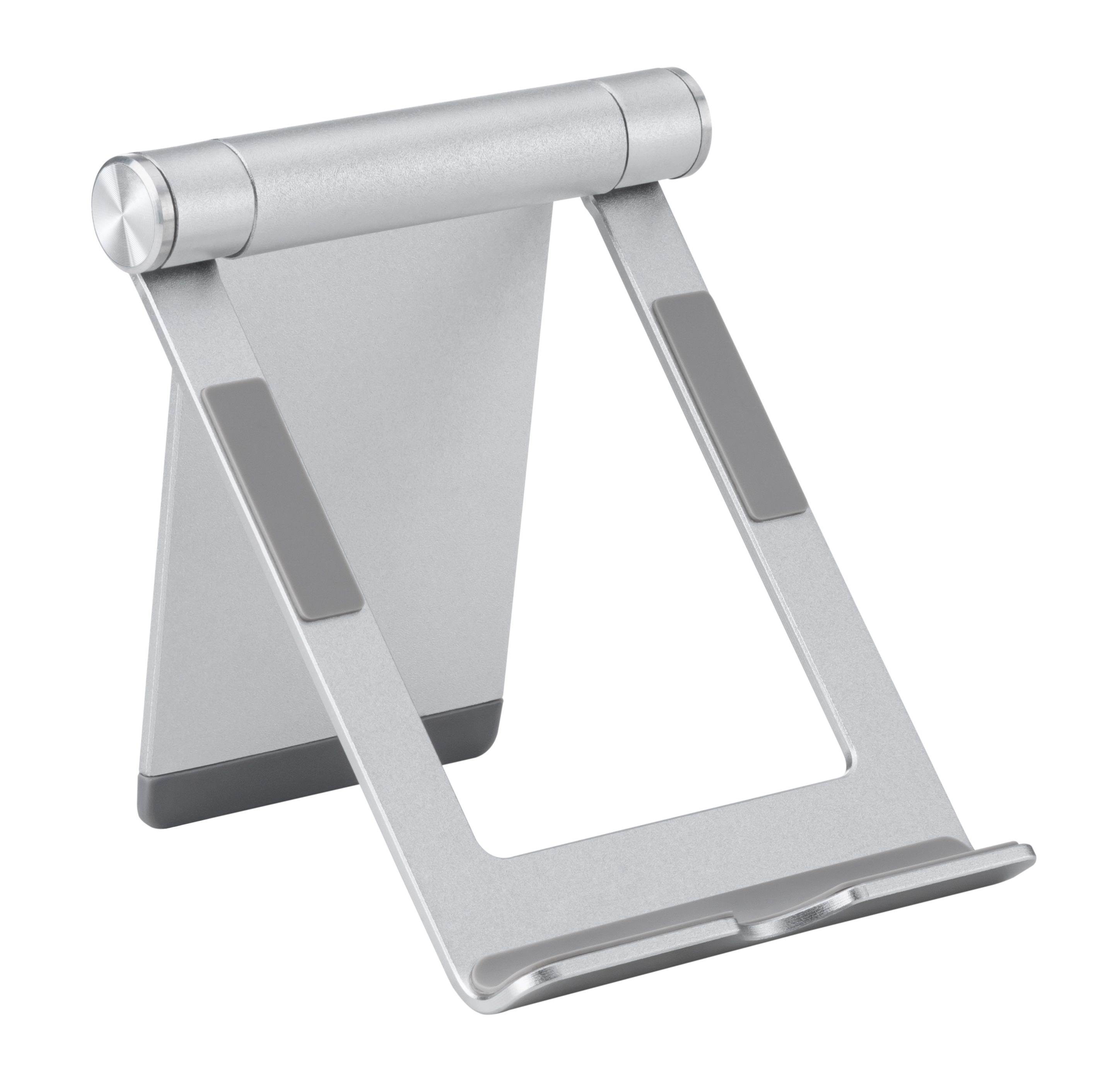 Deltaco Foldable Phone/tablet Stand in Aluminum Non-slip Universal Adjustable Silver - Handys Anderes Zubehoer