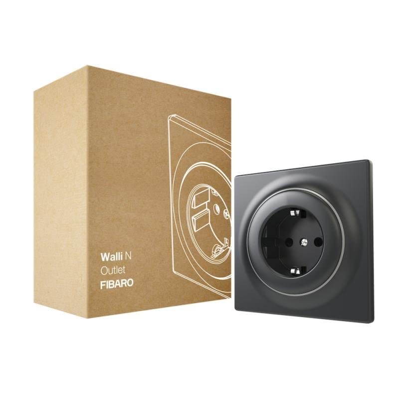 Fibaro Walli Outlet N Type F Anthracite - Smart Home Fgwsonf-011-8