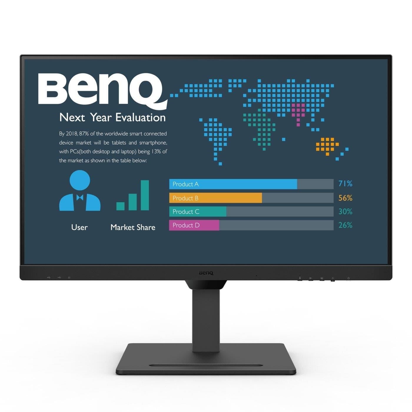 27" Benq Bl2790qt - 2560x1440 (Qhd) - 75hz - Ips - 65w Usb-c - Bildschirm Black 9H.Lllla.Tpe