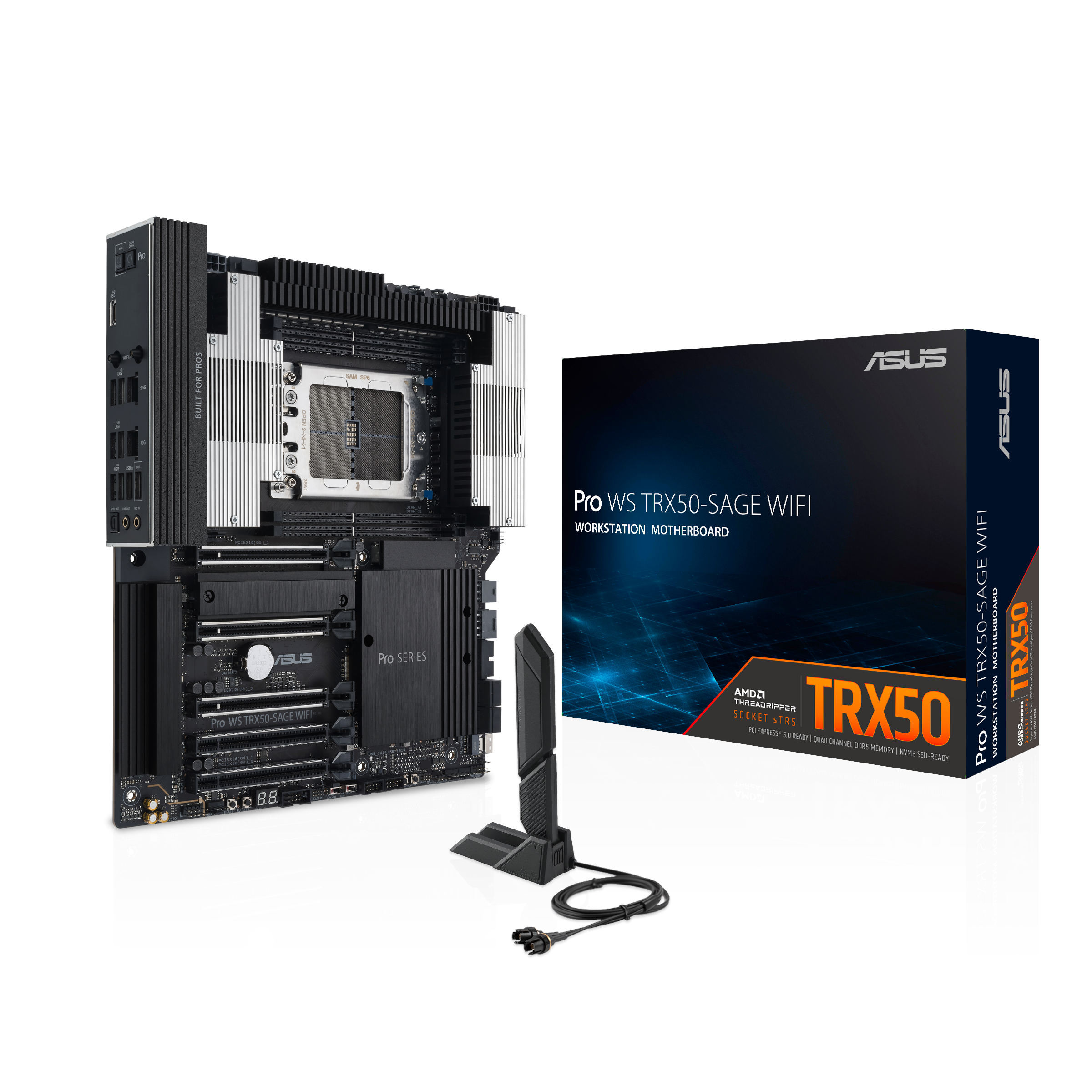 Asus Pro WS Trx50-sage Wifi Mainboard - Amd Trx50 - Amd Str5 - Ddr5 Ram - Ssi (Server)