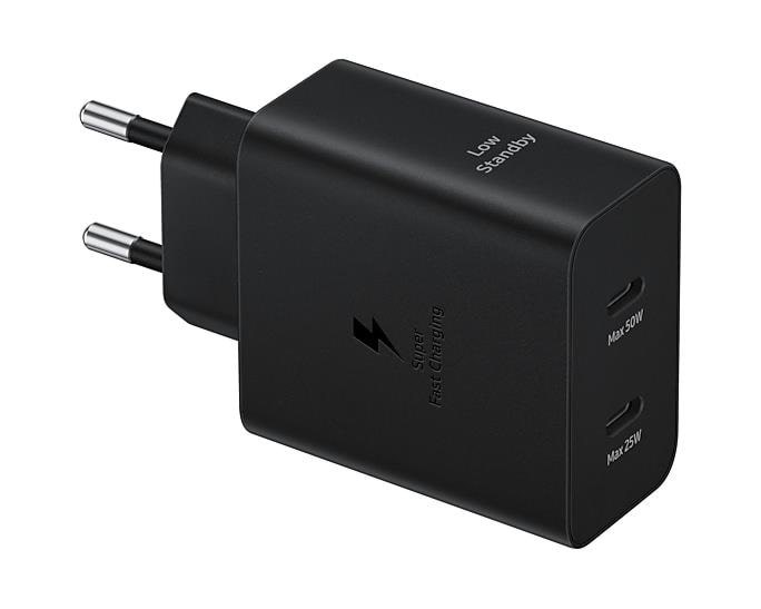 Samsung 50w Power Adapter Duo - Black - Handys Adapter Und Ladegeraete Ep-t5020xbegeu