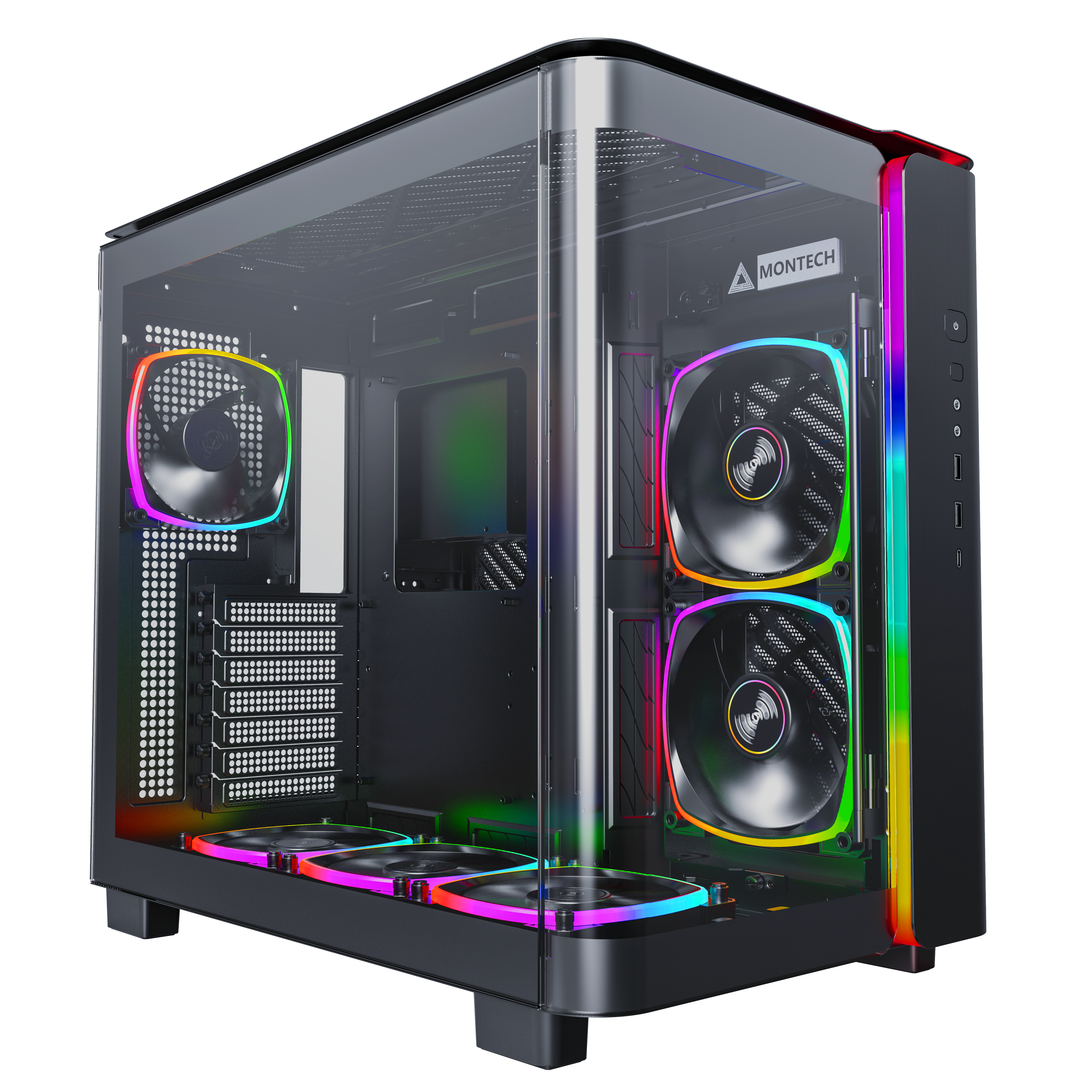 Montech King 95 Pro - Black - Gehäuse - Miditower - Schwarz - Gehaeuse