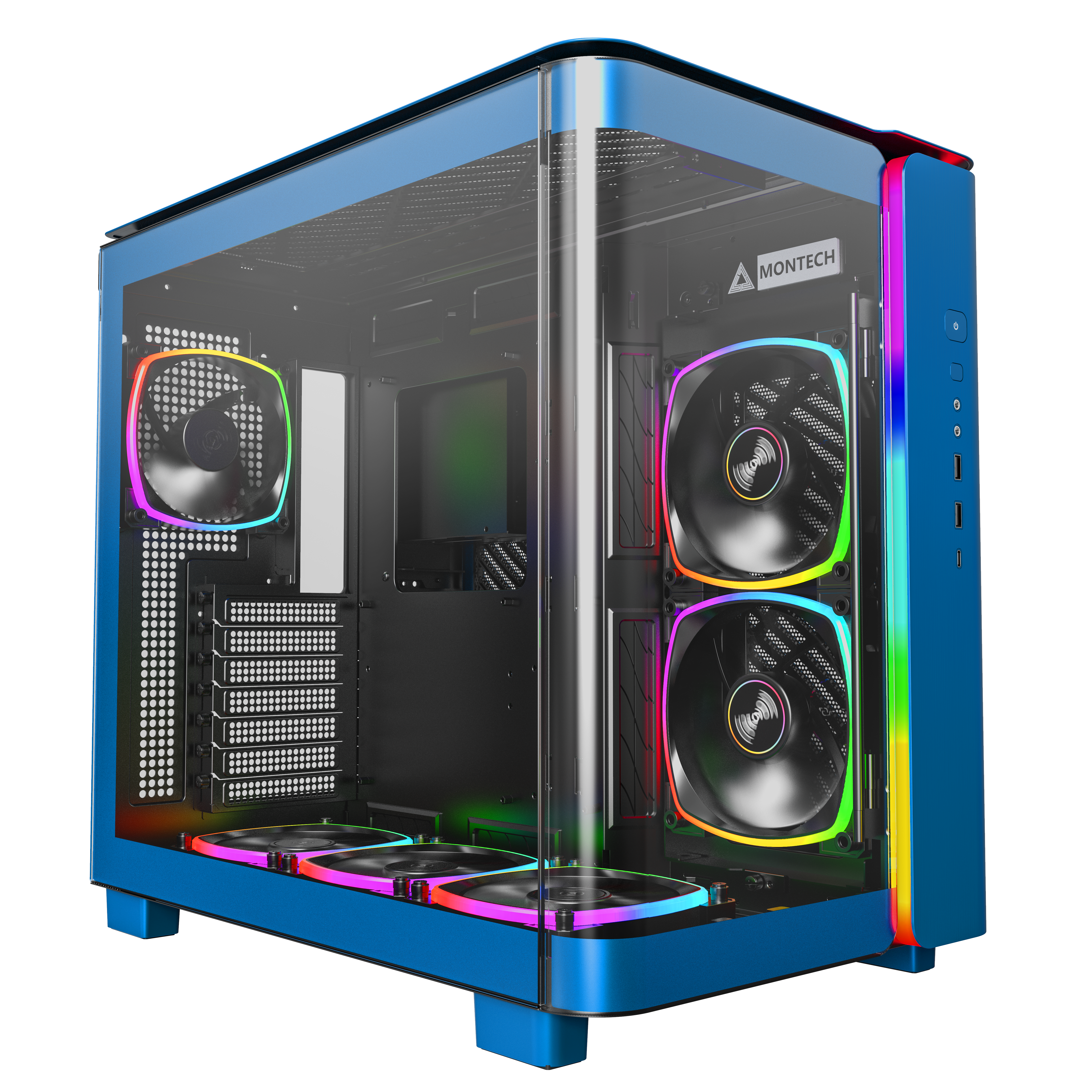 Montech King 95 Pro - Prussian Blue - Gehäuse - Miditower - Blau - Gehaeuse King 95 Pro PB