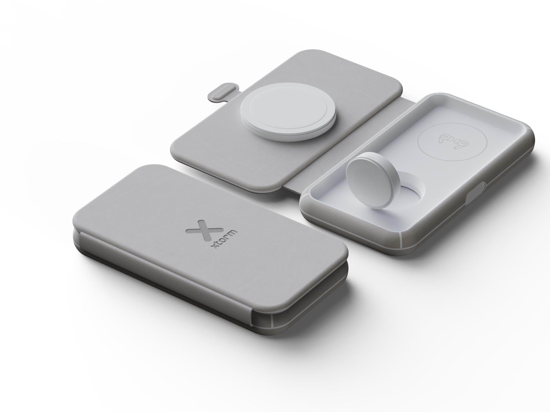 Xtorm Foldable Wireless Travel Charger 3in1 15w White - Handys Adapter Und Ladegeraete