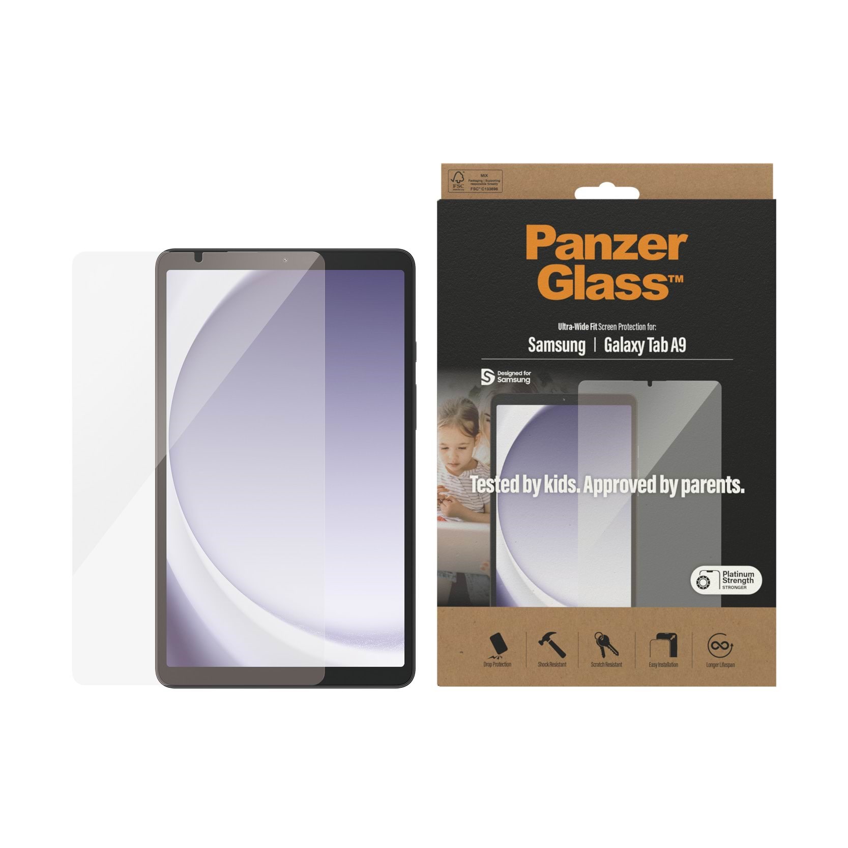 Panzerglass Screen Protector Samsung Galaxy Tab A9 | Ultra-wide Fit - Tablets Anderes Zubehoer Panzer7344