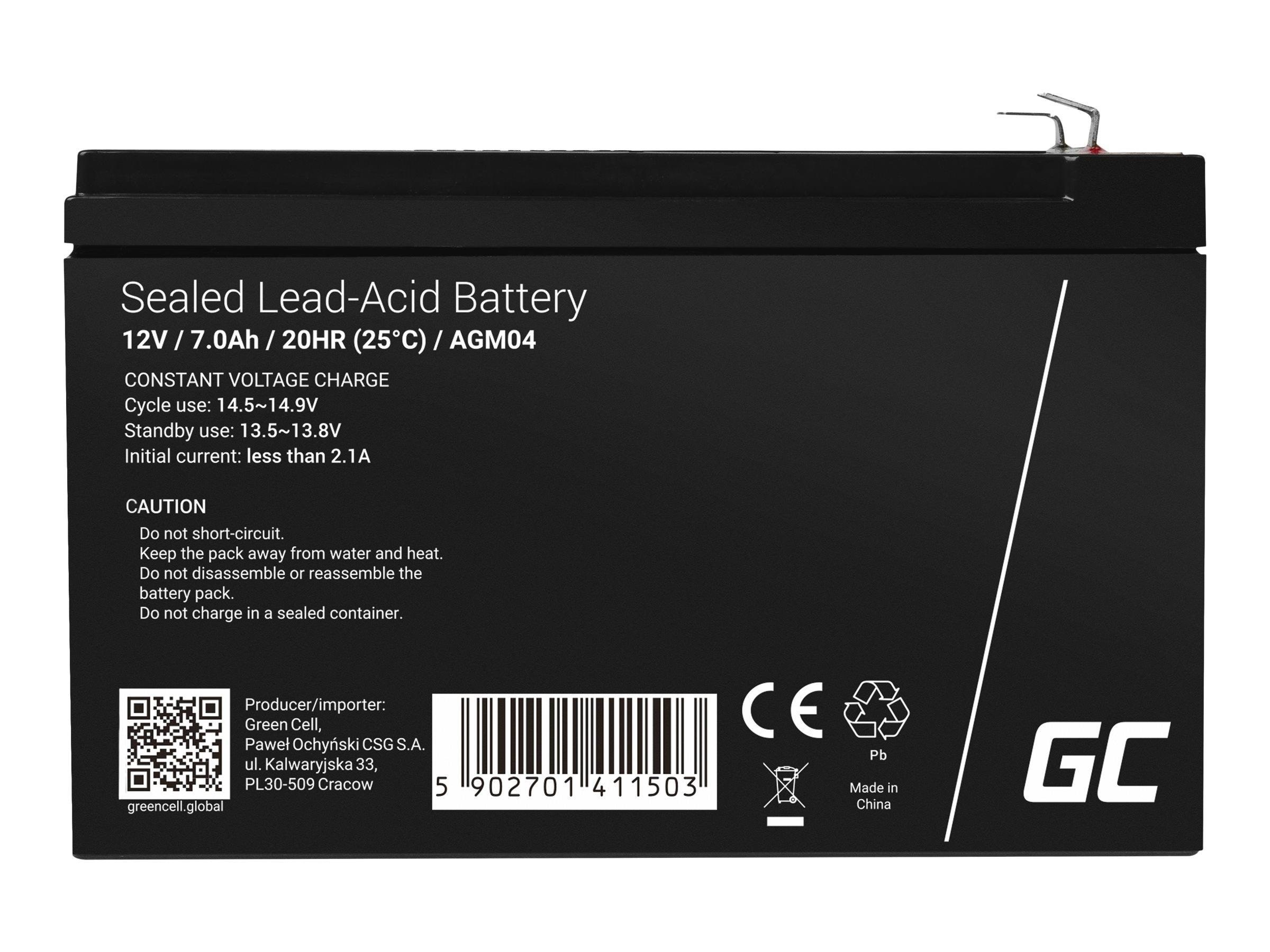 Green Cell Agm04 Agm 12v/7ah Gel Deep Cycle - Usvs