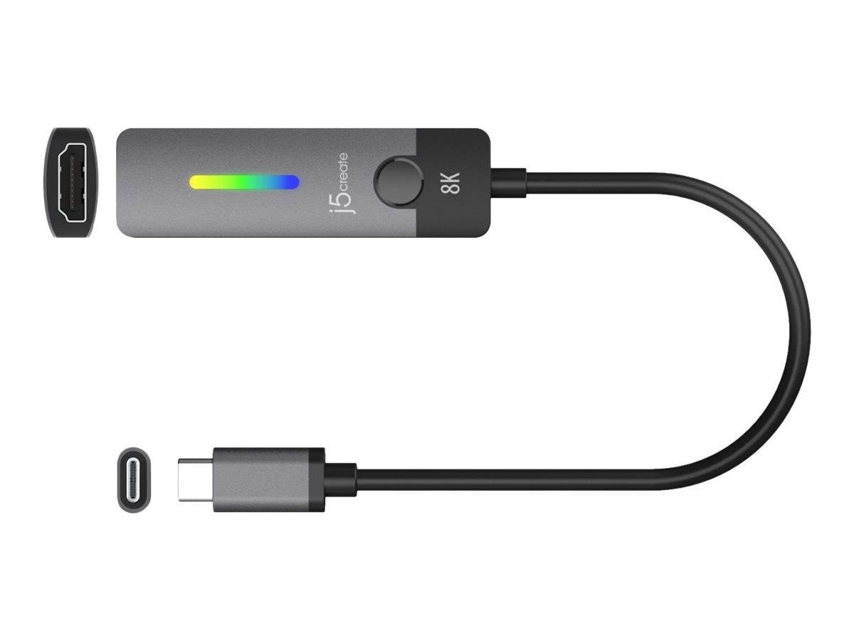 J5create Usb-c to Hdmi 2.1 Adapter - Display Kabel Schwarz Jca157-n