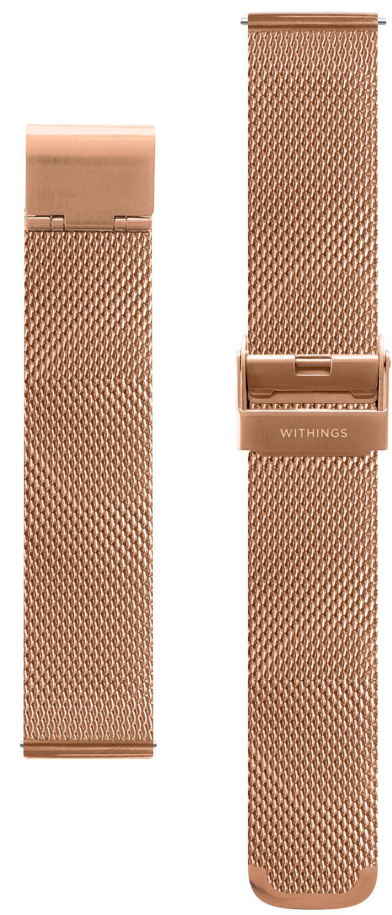 Withings Metal Wristband-milanese-rose Gold- 18 mm - Smartwatches Pulsuhren Sportuhren Schrittzaehler Pink 3700546704703