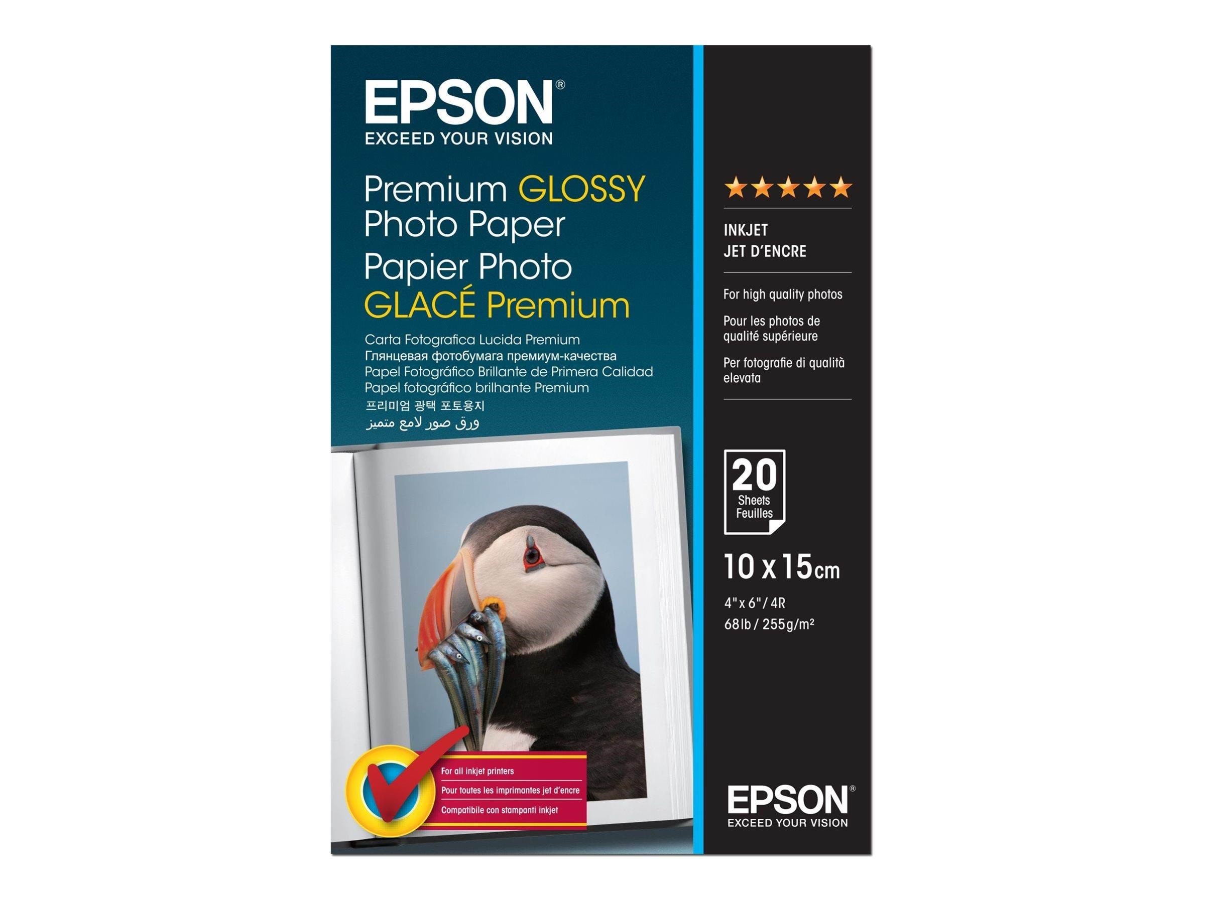 Epson Premium - Photo Paper - Glossy - 20 Sheet(s) - 100 x 150 mm - 255 G/m² - Papier Fotopapier Und Etiketten