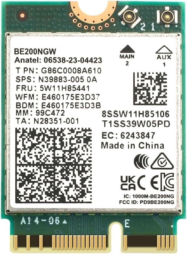 Intel Be200 Wi-fi 7 2x2 + BT 5.4 / M.2 2230 / Without Vpro - Netzwerkadapter Netzkarte Druckserver Usw
